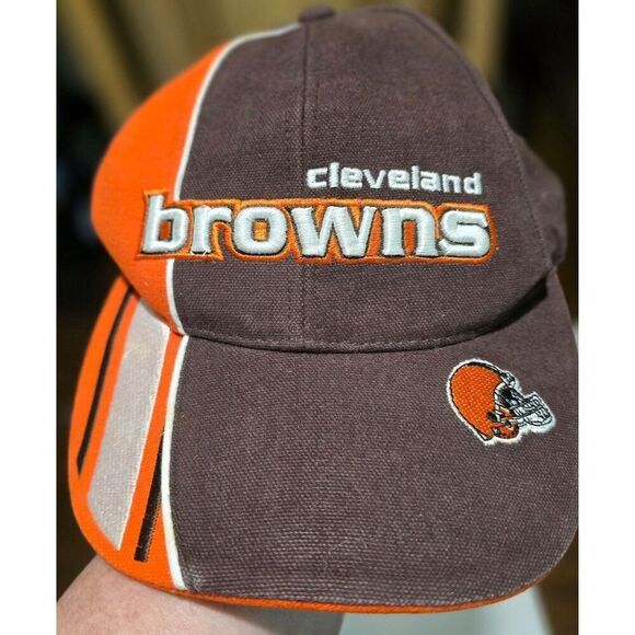 Cleveland Browns NFL Adjustable Cap OSFM Brown & Orange 100% Cotton Embroidered - Picture 7 of 8